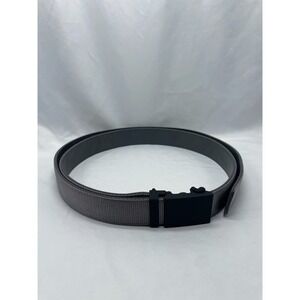 Mission Belt Mens 40 MM Gray Nylon Webbing Gunmetal Buckle Carrier Ratchet